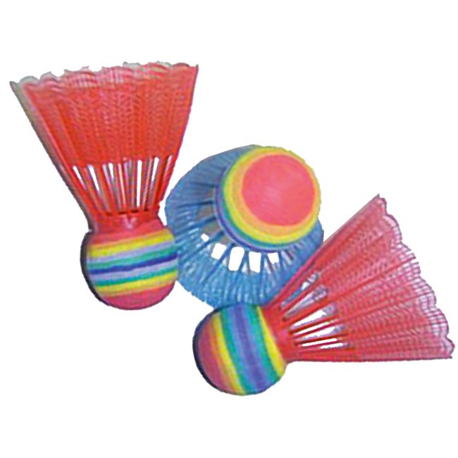 Badmintonový neonový barevný košík / míček 3 ks