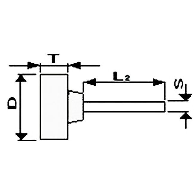 Brousící / Brusné tělísko osazené se stopkou 20 x 6 - 3 mm