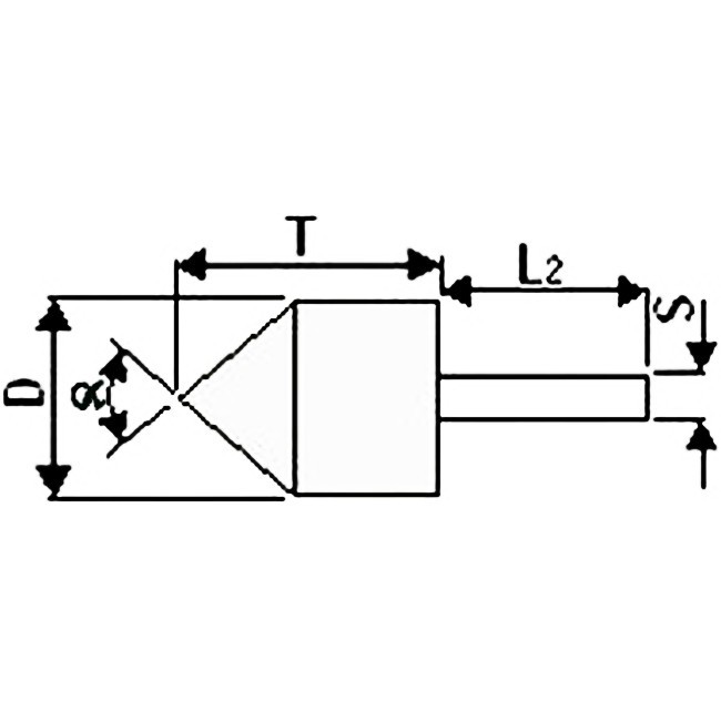 Brousící / Brusné tělísko válcové kuželové se stopkou 6 x 13 - 3 mm