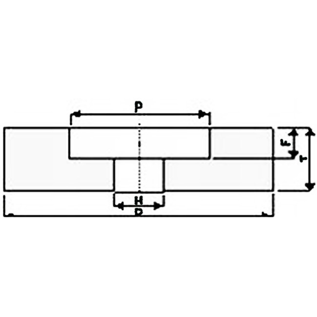 Brousící kotouč na kov s jednostranným vybráním 150 x 32 x 32 mm