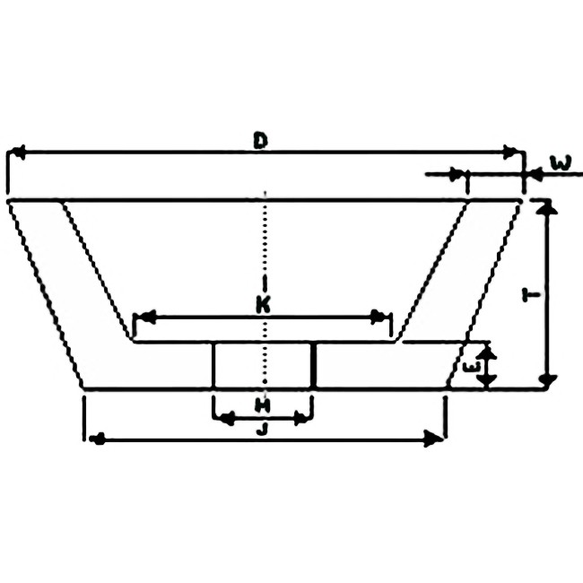 Brousící kotouč miskovitý 110/90 x 55/10 x 70/47/22,2 mm