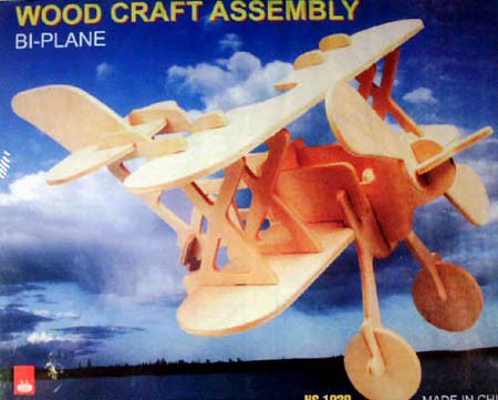 Prostorová 3D dřevěná skládačka - Letadlo A5x2