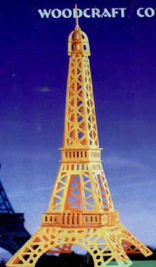 Prostorová 3D dřevěná skládačka - Eiffelova věž A4x3