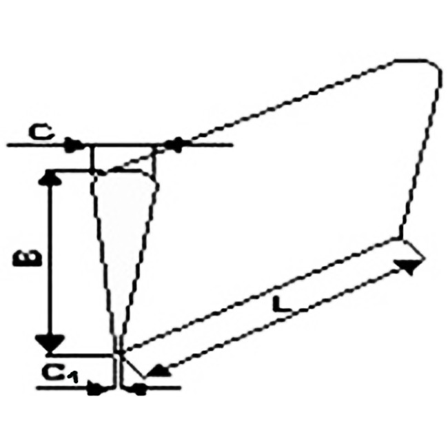 Brousící a obtahovací pilník čepelovitý na tvrdokov 10 / 3 x 35 x 150 mm