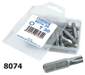8074 15 - 30ks Šroubovákový nástavec Torx se zvýš.pevností.