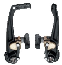 *brzda V-Brake zadní+šroubky,černo-stříbrná