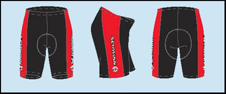 Pánské shorts Team Rider - černo/ červené