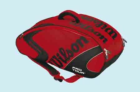 Tenisový bag Wilson PRO TOUR Six Racket Thermal, červená/černá
