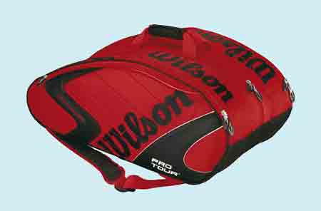 Tenisový bag Wilson PRO TOUR Super Six, červená/černá