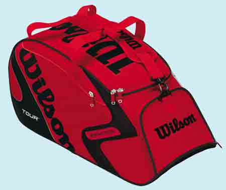 Tenisová taška Wilson TOUR Court Bag, červená/černá