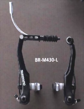 *brzda V-Brake s výměnnou botkou,černá