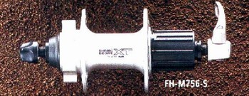 *nába zadní XT 36děr pro 8/9kol, stříbrná
