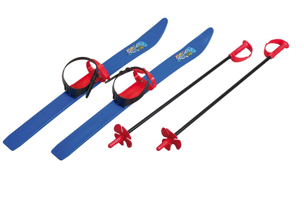 Dětské lyže, vázání, hůlky 76 cm