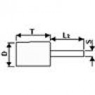 Brousící / Brusné tělísko válcové se stopkou 12 x 25 - 6 mm