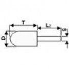 Brousící / Brusné tělísko kuželové zaoblené se stopkou 20 x 63 - 6 mm