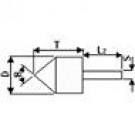 Brousící / Brusné tělísko válcové kuželové se stopkou 10 x 25 - 6 mm
