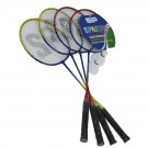 Sada badmintonových raket DE LUXE / 4 rakety, míčky, síť, stojany, kolíky /