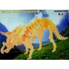 Prostorová 3D dřevěná skládačka - Triceratops A5x2