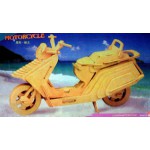 Prostorová 3D dřevěná skládačka - Luxusní motorka A4x2