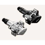 Pedály MTB PD-M505 SPD stříbrné+zarážky